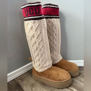 UGG Tan and Cream Winter Boots